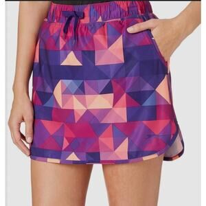 Slazenger Golf Purple Solar Eclipse Geometric Skort Size M
